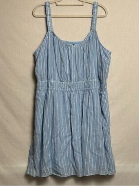 Lane Bryant Blue Stripe Linen Blend Sundress Size 22 NWT
